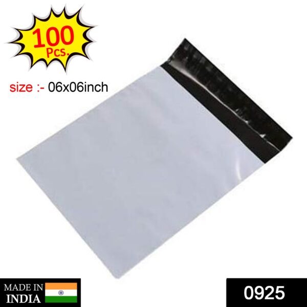 Tamper Proof Courier Bags (06X06 inch) Pack of 100Pcs - Image 3