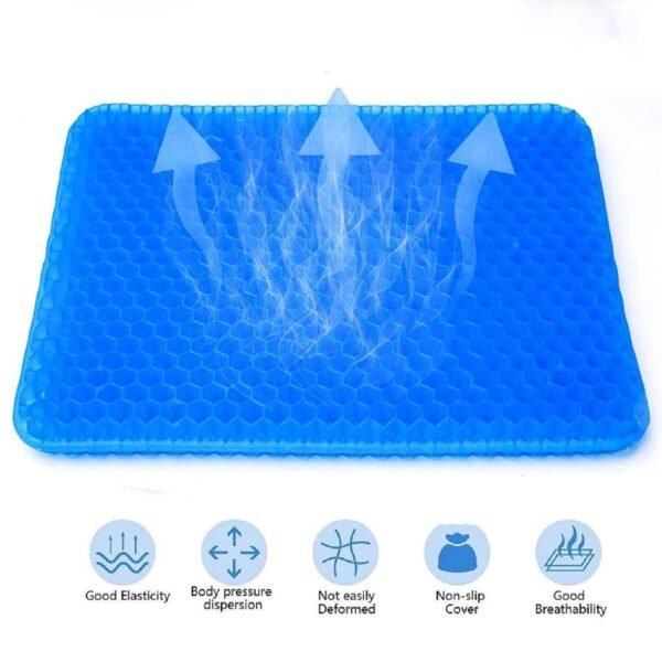 Silicone Flex Pillow Gel Orthopaedic Seat Cushion Pad for Car - Image 3