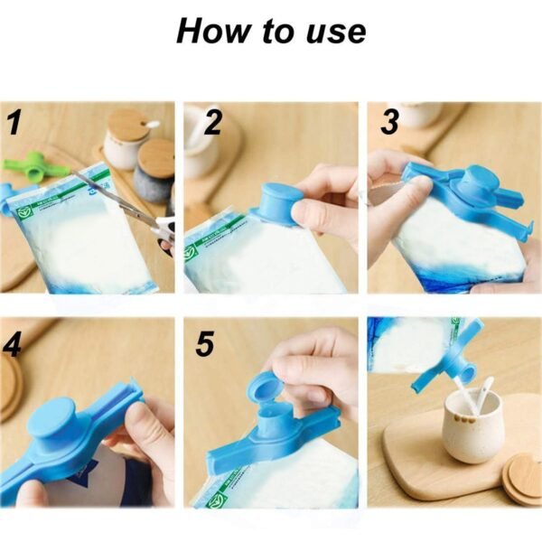 Food Bag Clip Seal Pour Storage Food Sealing Clip (1Pc) - Image 4