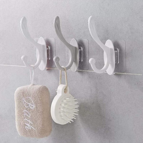Self Adhesive Plastic Wall Hook for Home (Multi Color)